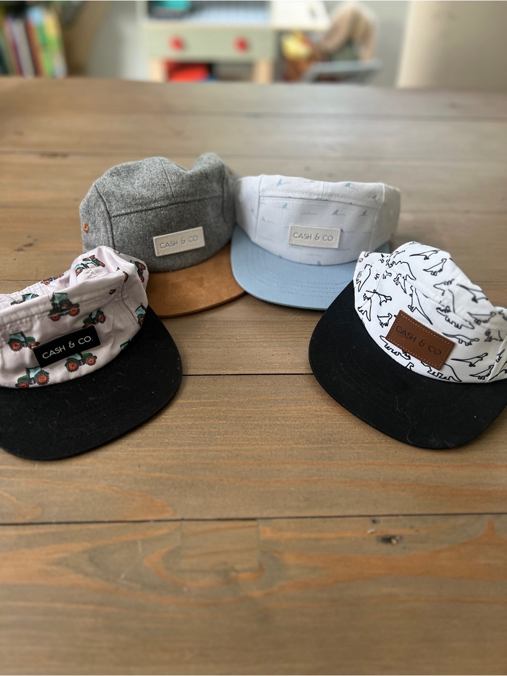 CASH & CO Dino, Shark, Trucks Hat Set - S/M